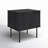 Arisztid Black Fluted End Table with Storage