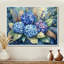 Jangrielle hortensias et plumes décor de ferme - art mural d'hortensias pour le salon-433238806-393642484-433238803