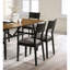 Ensemble de 2 chaises d'appoint Mid-Centururi en noir et gris Modern