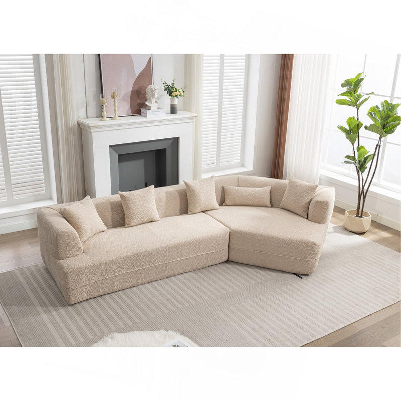 Canapé modulaire moderne et minimaliste avec combinaison libre et tissu anti-froissement, idéal pour divers espaces de vie.