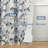 Ada Floral Botanical Print Flower Leaf Lined Thermal Insulated Room Darkening Linen Blend 100% Blackout Back Tab Window Curtains 2 Layers Set of 2 Panels-507581145-525103898