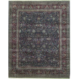 Hand-Knotted High-Quality Blue and Red Area Rug