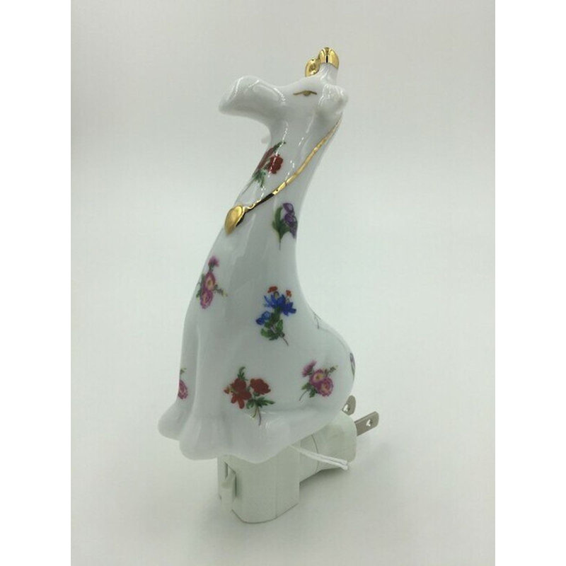 Veilleuse florale en forme de girafe