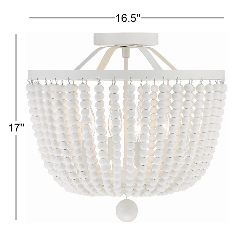 Corinne 4 Light Matte White Ceiling Mount