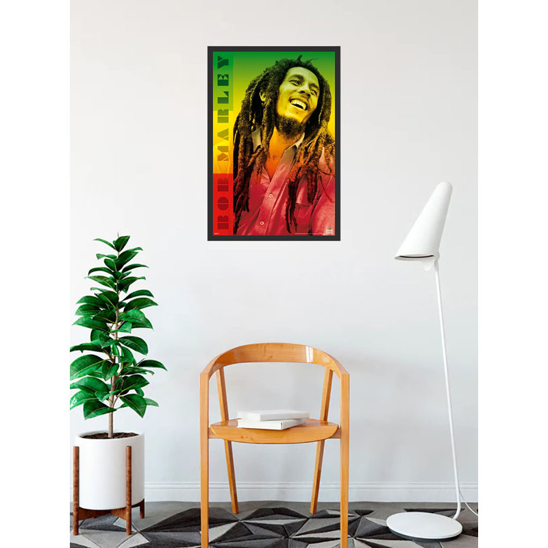 «Bob Marle Colors», impression sur affiche encadrée