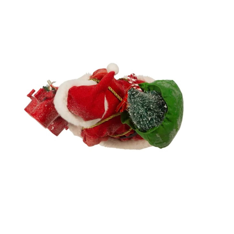 Kurt Adler 10.5-Inch Fabriché Santa Checking Mail