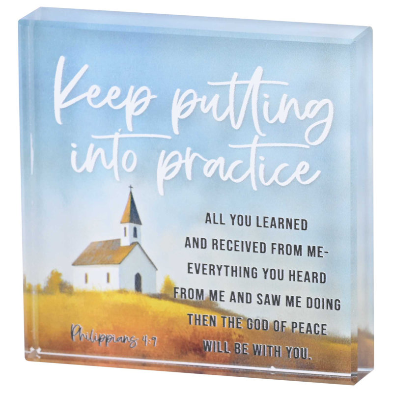 Plaque de table en verre Church Keep 3X3
