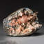 Pink Heulandite with Stilbite on Chalcedony Matrix