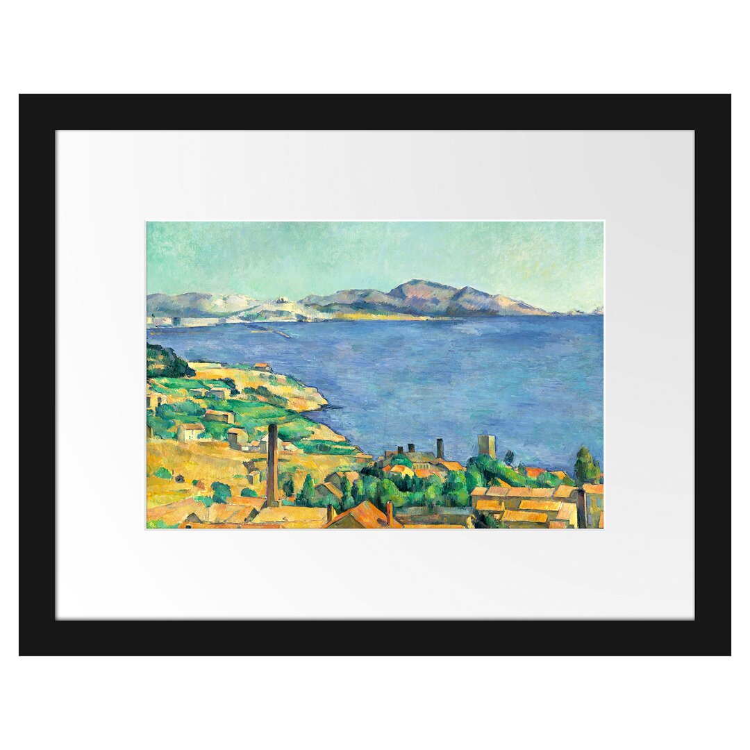 Gerahmtes Leinwandbild Der Golf von Marseilles von Paul Cézanne