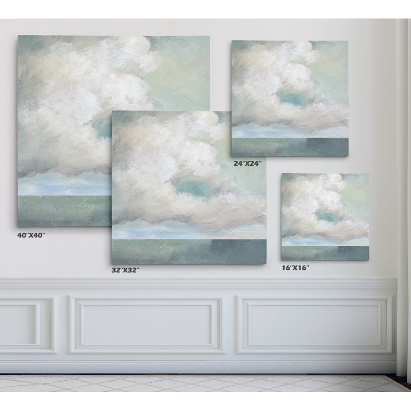 Cloudscape VIII ', peinture, Toile tendue, H 40 po x l 40 po x P 1,5 po