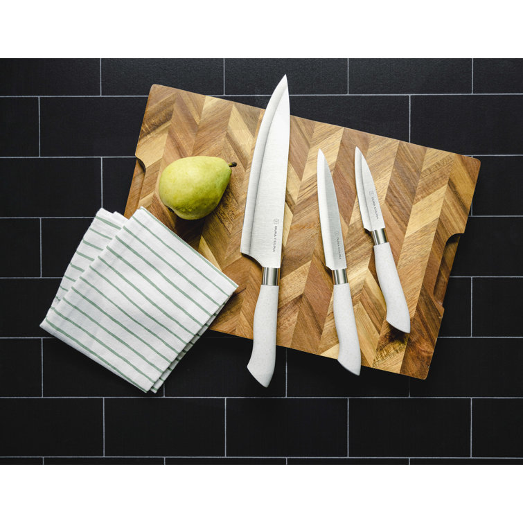 Dura Living 3-Piece Kitchen Knife Set Forged Stainless Steel, Blue