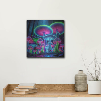  «Magical Mushroom» par Rey Klimt, art mural en métal