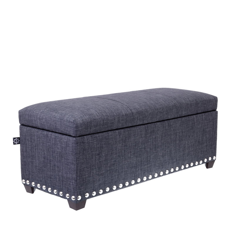 Upholstered Ottoman, Charcoal