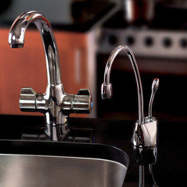 Contemporary Touch Instant Touch Hot Water Dispenser, Brushed Bronze