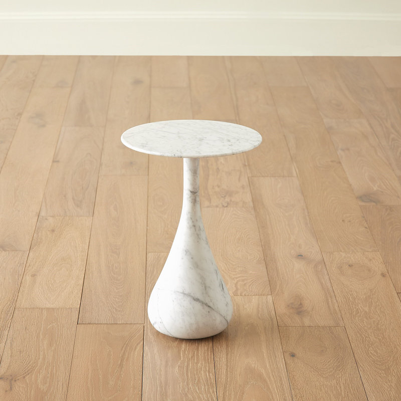 Marble End Table, 18" H x 12" W x 12" D
