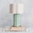 Fluted Table Lamp With Linen Scalloped Shade