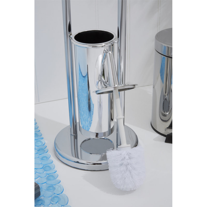 Free Standing Toilet Roll and Brush Holder