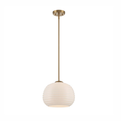 1-Light Glass Dimmable Pendant Light
