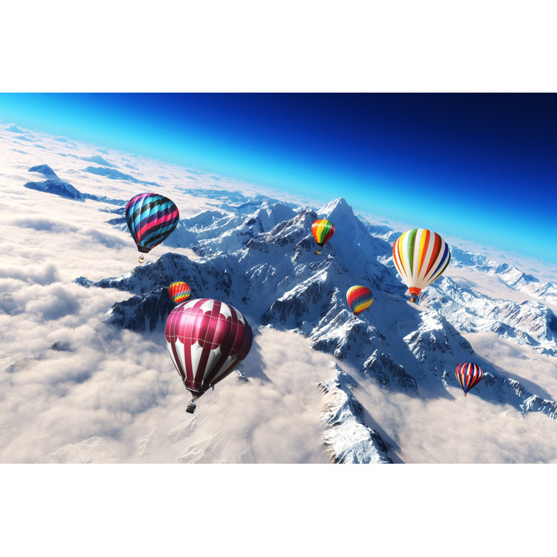 Colorful Hot Air Balloon's by DigtialStorm - Wrapped Canvas Print, 81cm H x 122cm W