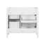 Armoire de rangement pour salle de bain 36 po, fabriquée en bois massif. 2 tiroirs et tiroir coulissant. Look moderne, blanc, meuble-lavabo, bois et finition blanche, améliore l'esthétique-1869620040-1869620087