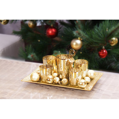5-tlg. Votivhalter-Set aus Glas
