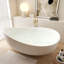 Baignoire de trempage autoportante en résine de luxe 71 po x 43 po