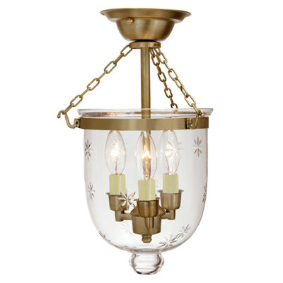 Dianna Glass Semi Flush Mount