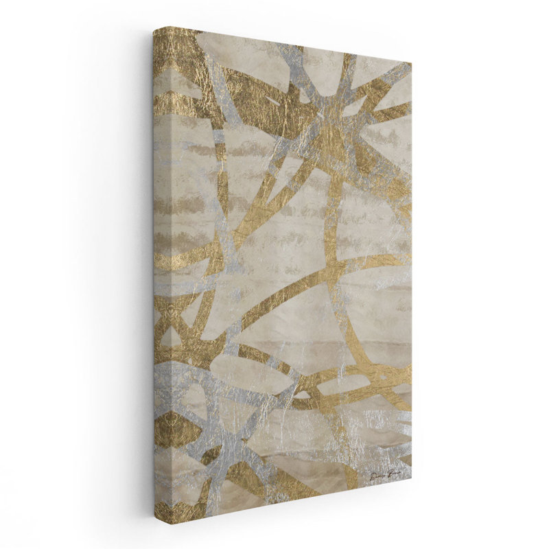 Golden and Silver Rings - reproduction d'art sur toile, H 24 po x l 16 po