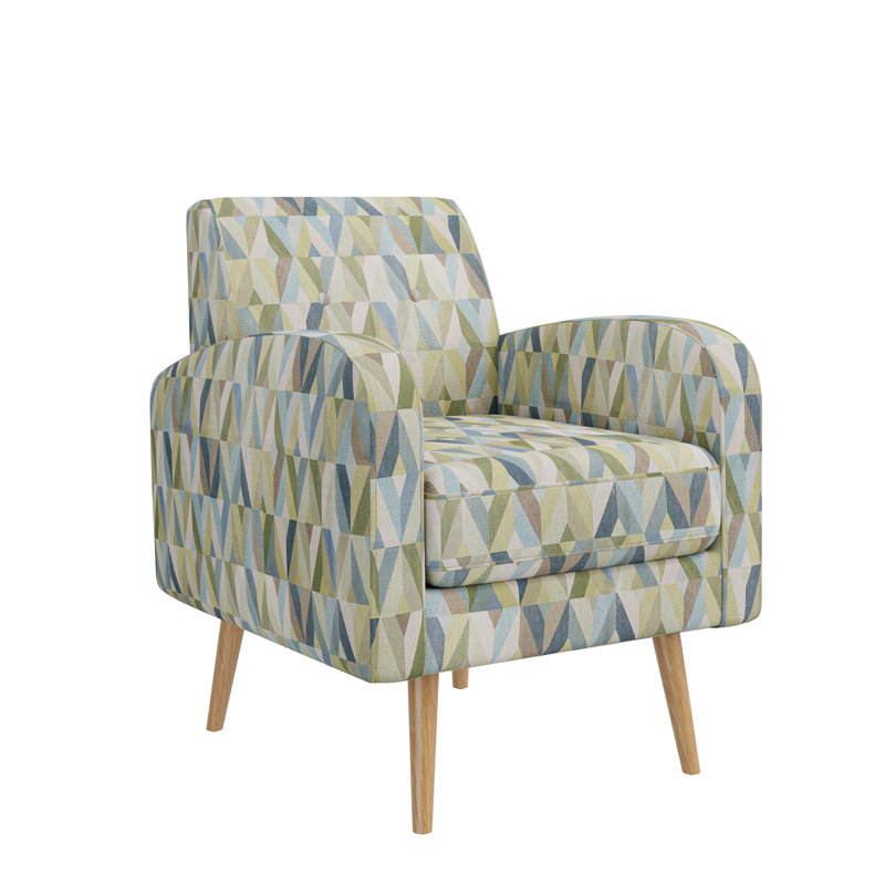 Jakyren Upholstered Armchair, Green Polyester