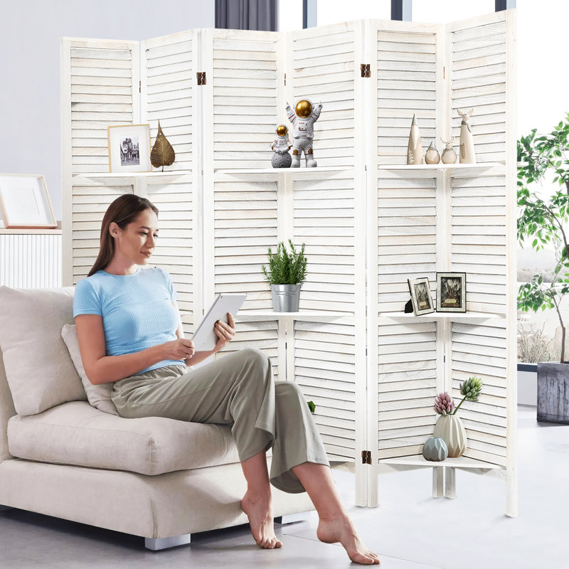 Paravent en bois, Blanc