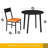 Hileman 2 - Person Four Leg Dining Set