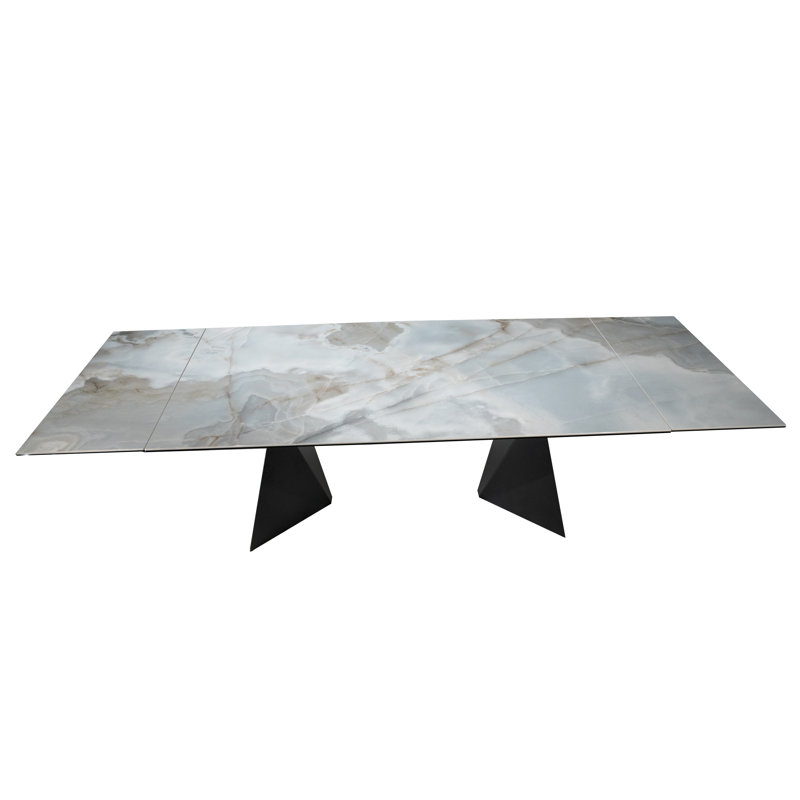 Brycelyn Extendable Metal Base Dining Table