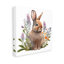 "Brown Bunny with Florals", art mural sur toile par Fab Funky-1040208539-1040208543