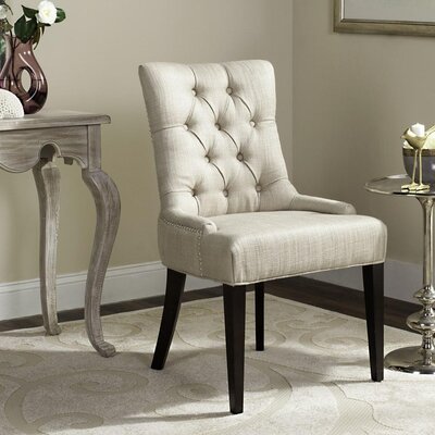 Abby Tufted Cotton Upholstered Side Chair in Espresso -  Darby Home Co, DBHC2516 25982010