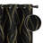 100% Blackout Thermal Insulated Curtains - Wave Line with Dots Gold Print, Grommet Top, 2 Panels-73219865-73219868