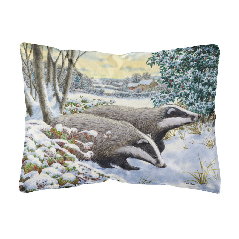  Coussin décoratif intérieur / extérieur Winter Badgers