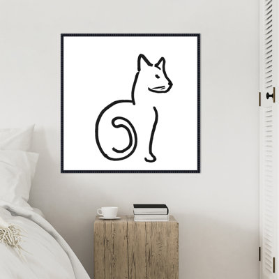 Kitteh II by Alicia Longley Framed Canvas Wall Art Print