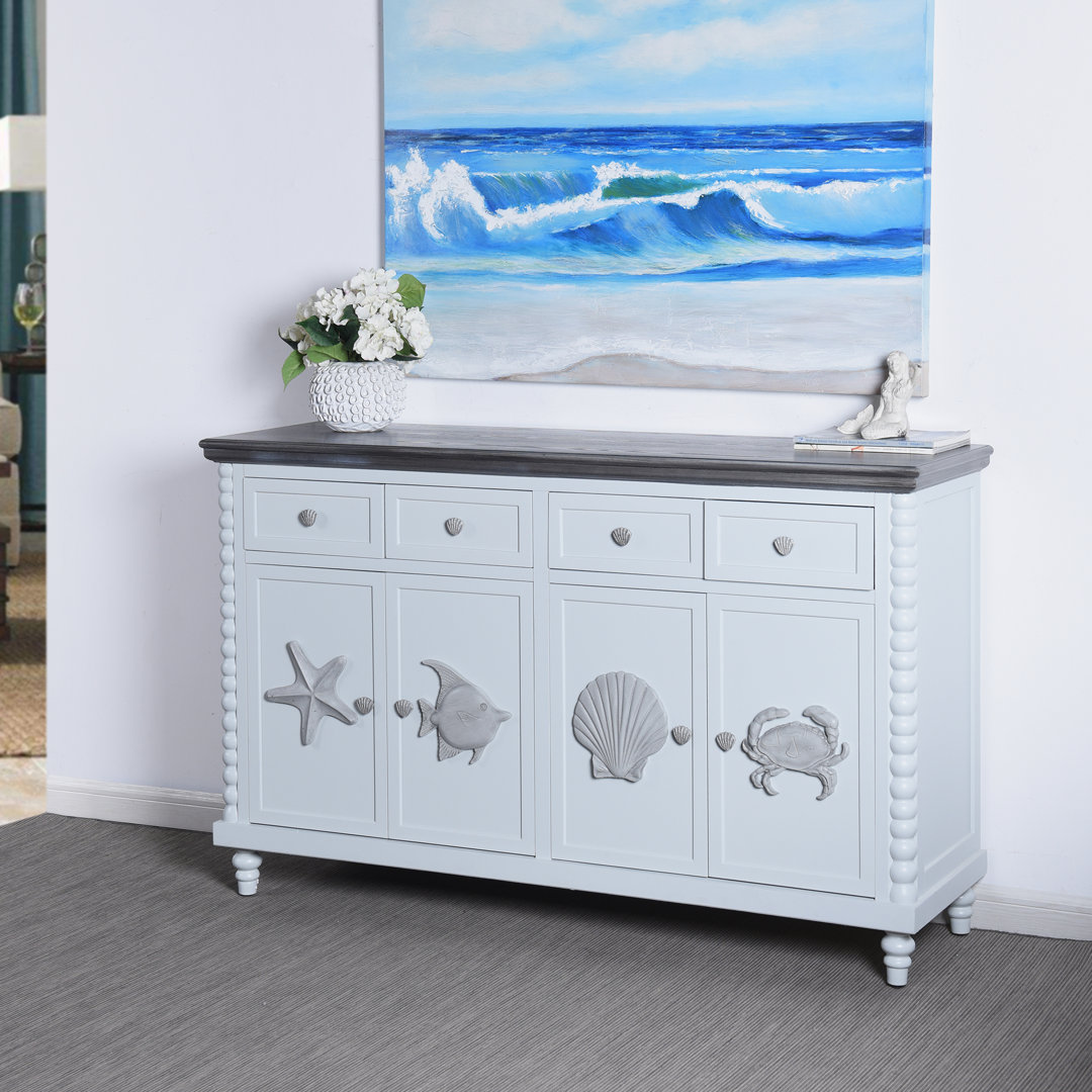Massasoit 60" Wide 4 Drawer Sideboard Beachcrest Home™ 