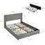 Base de lit double avec 4 tiroirs de rangement et ports USB Denman-1011416783-1011416781
