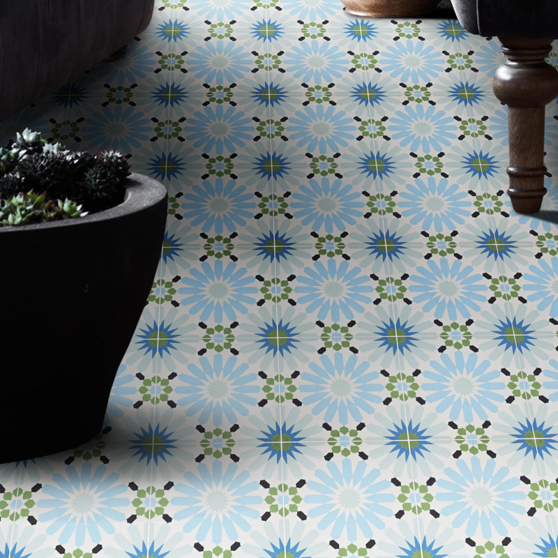 Alhambra 8 in. x 8 in. Honed Tile, Blue