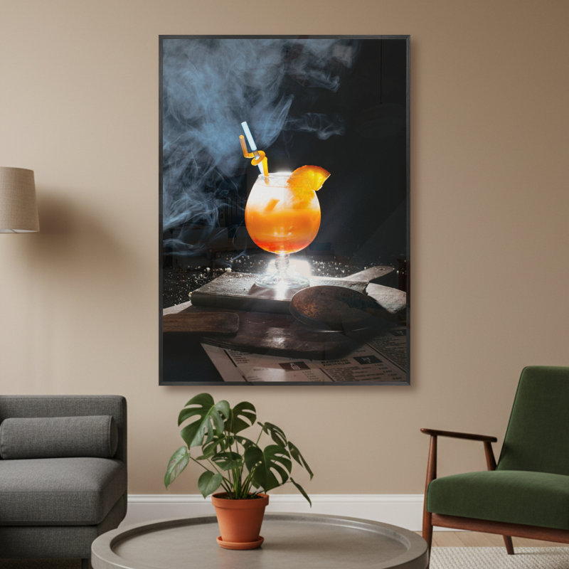 Single Picture Frame LED Illuminated Wall Art Wall Art on Glass / Aluminium, 60 cm H x 50 cm W