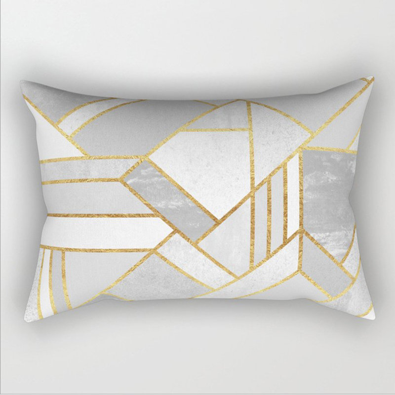 (Covers Only) Set of 2 Rectangular Colorful Lumbar Pillow Covers