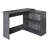 Dark Grey 47-Inch L-Shaped Writing Desk with Cabinet-1422234788