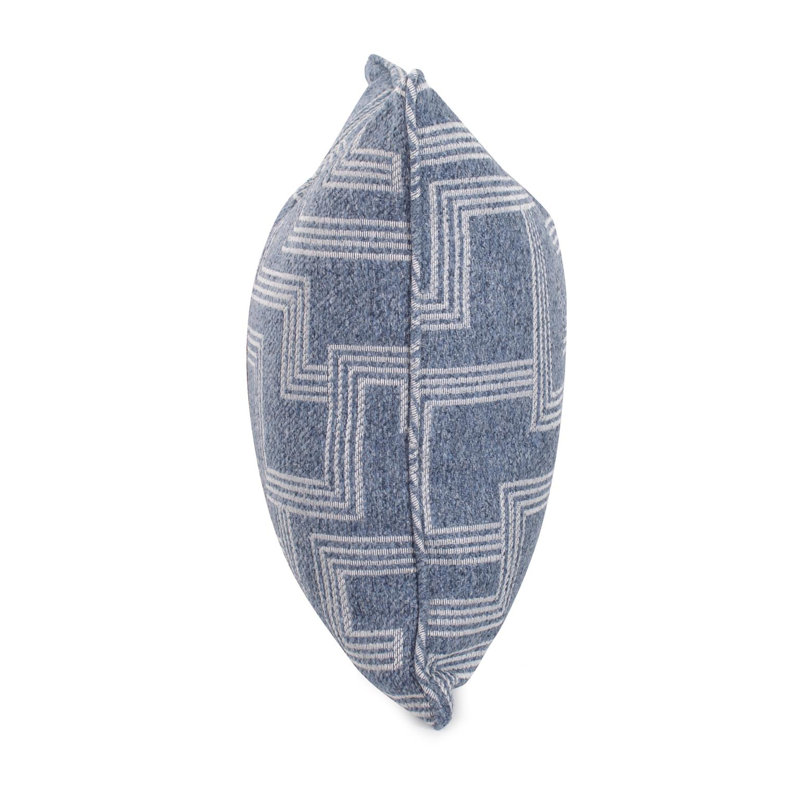 Indoor/Outdoor Pillow Syros Fog, 20"H x 20"W, Natural Striped, Square