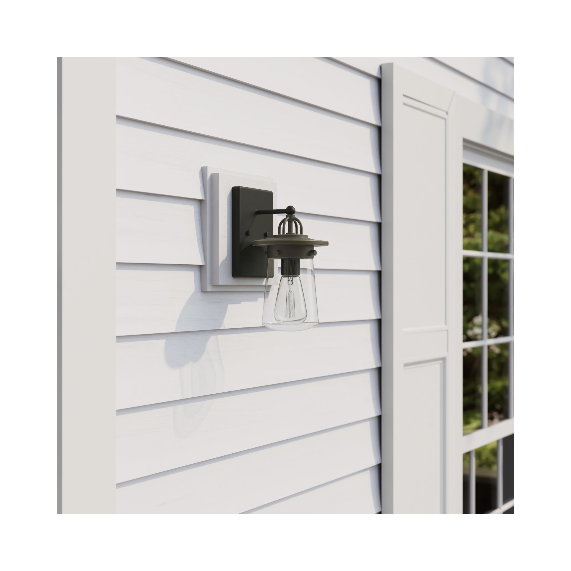 Mansoor Single Light Bell Outdoor Aluminum Wall Light, 11.63" H x 6" W x 6" D, Antique Bronze