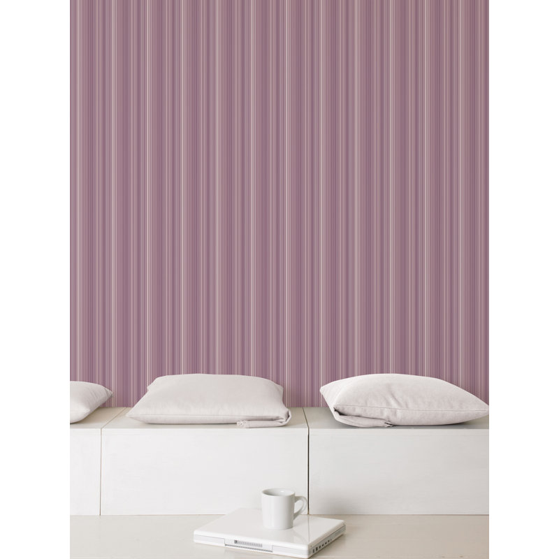 10m x 53cm Matte Wallpaper Roll, Purple/Pink/White