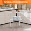 Table de travail en acier inoxydable 30 po x 30 po Table de travail en métal avec tablettes à dossier réglable pour la cuisine, l'extérieur, le restaurant, l'hôtel et le garage