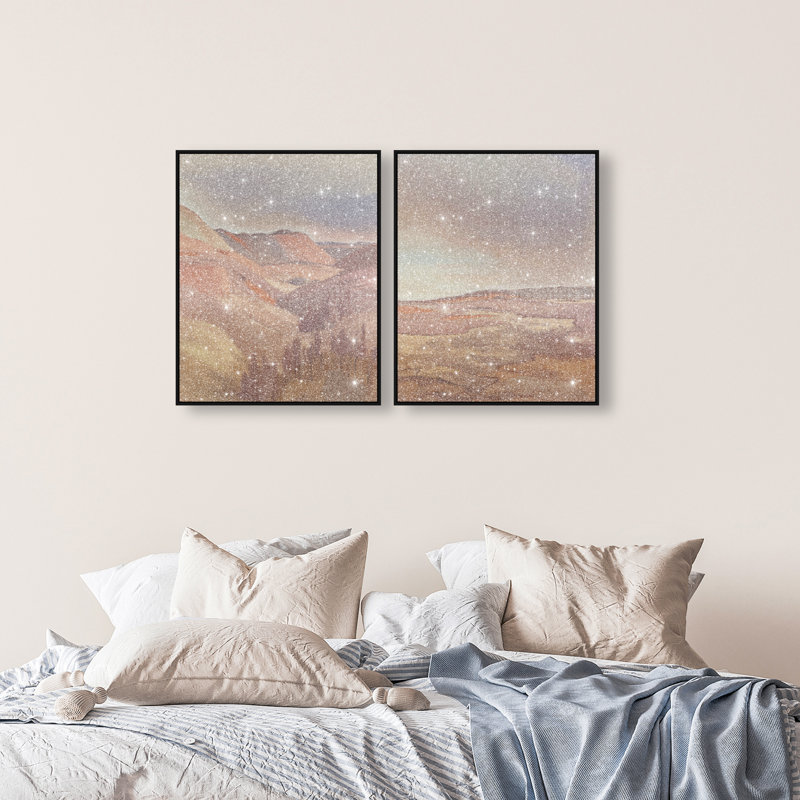 Collected Views Set Set by Oliver Gal, 25"H x 31"W, Black Floater Frame