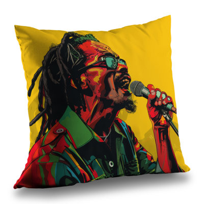 Passion Yellow Poly Twill Throw for Home Decor | Cozy Accent – Throw Pillow Cover Only, Double-Sided Print, Insert Not Included