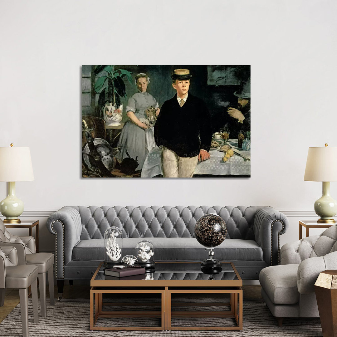 Luncheon In The Studio by Edouard Manet - Wrapped Canvas Painting